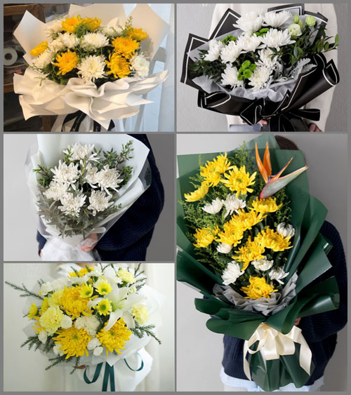 山东青岛莱西市河头店镇腊树庄村白事花束代送